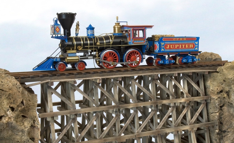 Locomotive à vapeur Jupiter du Central Pacific Railroad échelle I 1/32