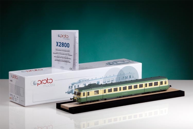 Autorail X 2800 Proto Models en livrée verte Aunis (X 2808 - La Rochelle)