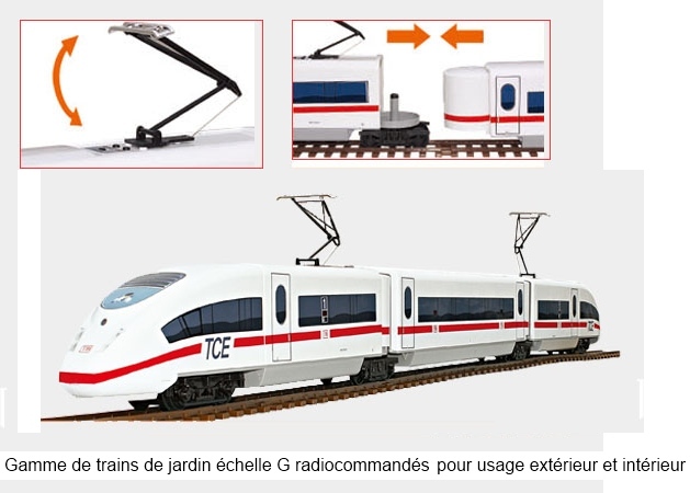 TGV allemand radiocommandé ICE 3 échelle G compatible LGB (acompte)