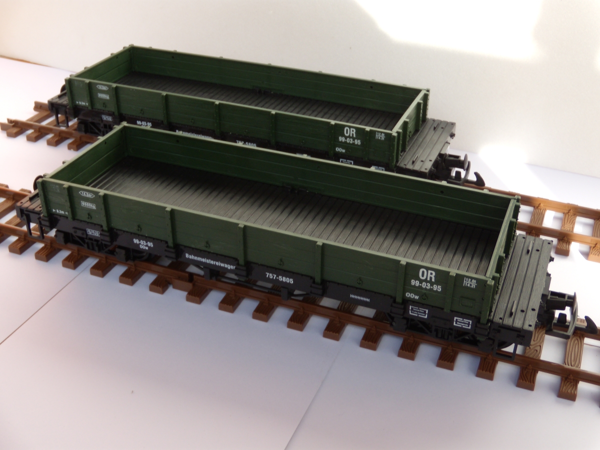 lot de 2 wagons plats échelle G (45 mm) trains LGB Bachmann 1/22,5 Atlas train trains de jardin